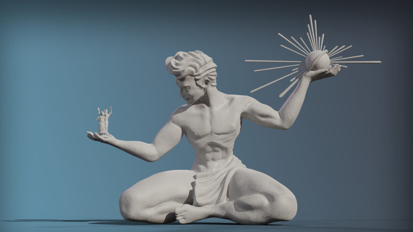 3D Digital Sculpture of Detroit by Sagor Hossen - 3D game and character artist | based in Bangladesh.