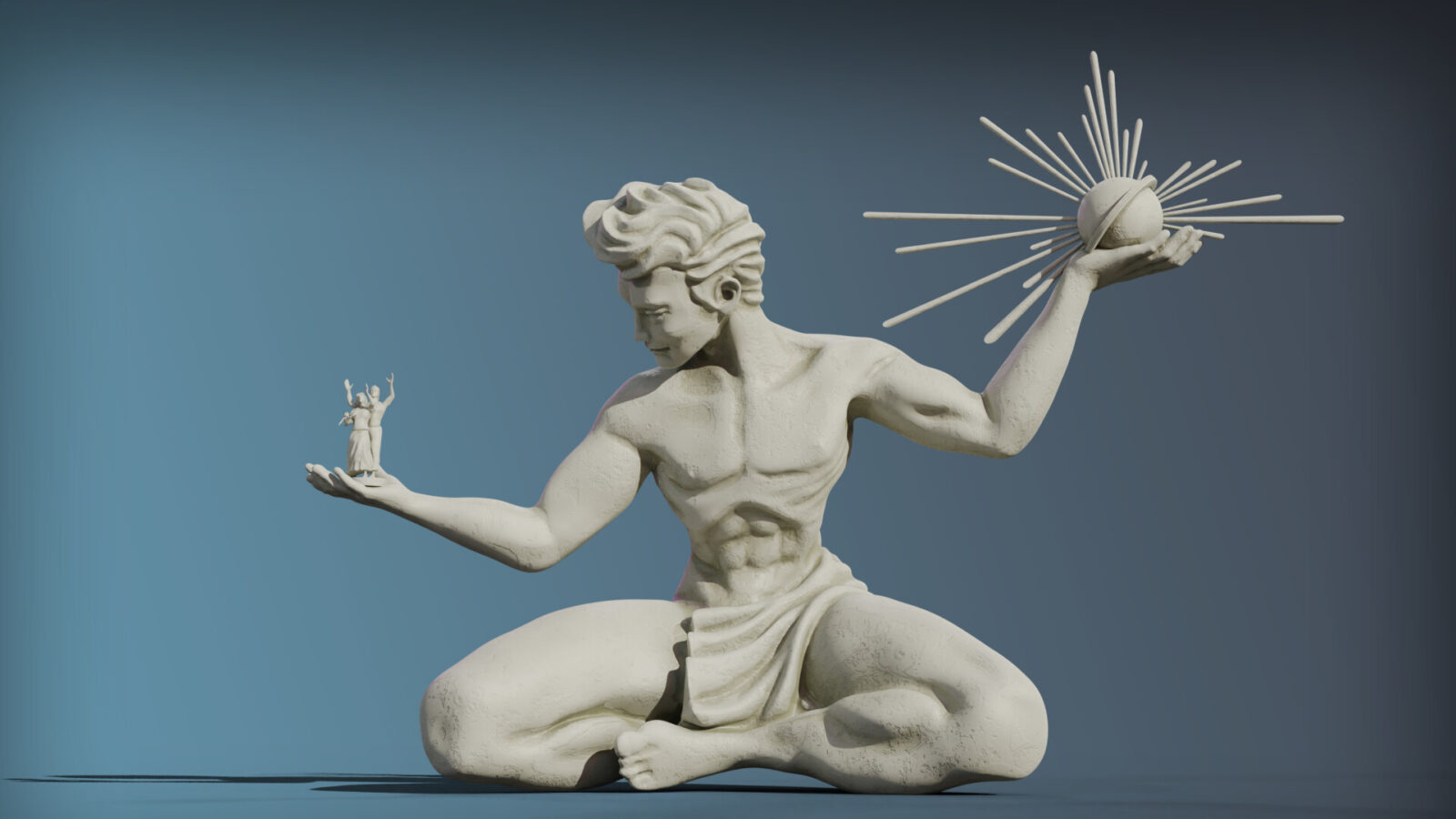 3D Digital Sculpture of Detroit by Sagor Hossen - 3D game and character artist | based in Bangladesh.