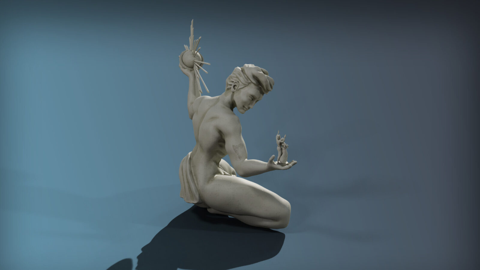 3D Digital Sculpture of Detroit by Sagor Hossen - 3D game and character artist | based in Bangladesh.