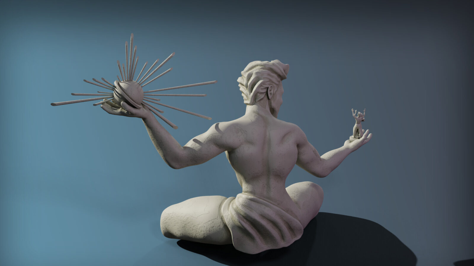 3D Digital Sculpture of Detroit by Sagor Hossen - 3D game and character artist | based in Bangladesh.