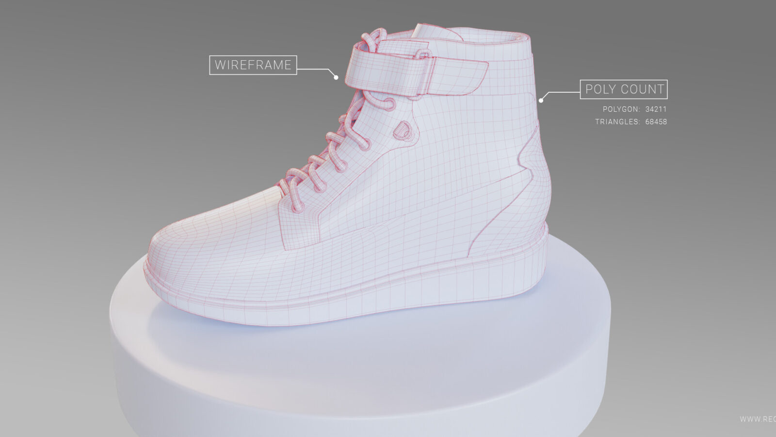 realtime 3D Show model wireframe by Sagor Hossen - 3D Game and Character artist | based in Bangladesh