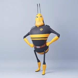 Stylized Bee Character 3D Model Featured Image by Sagor Hossen - 3D Game and Character artist | based in Bangladesh